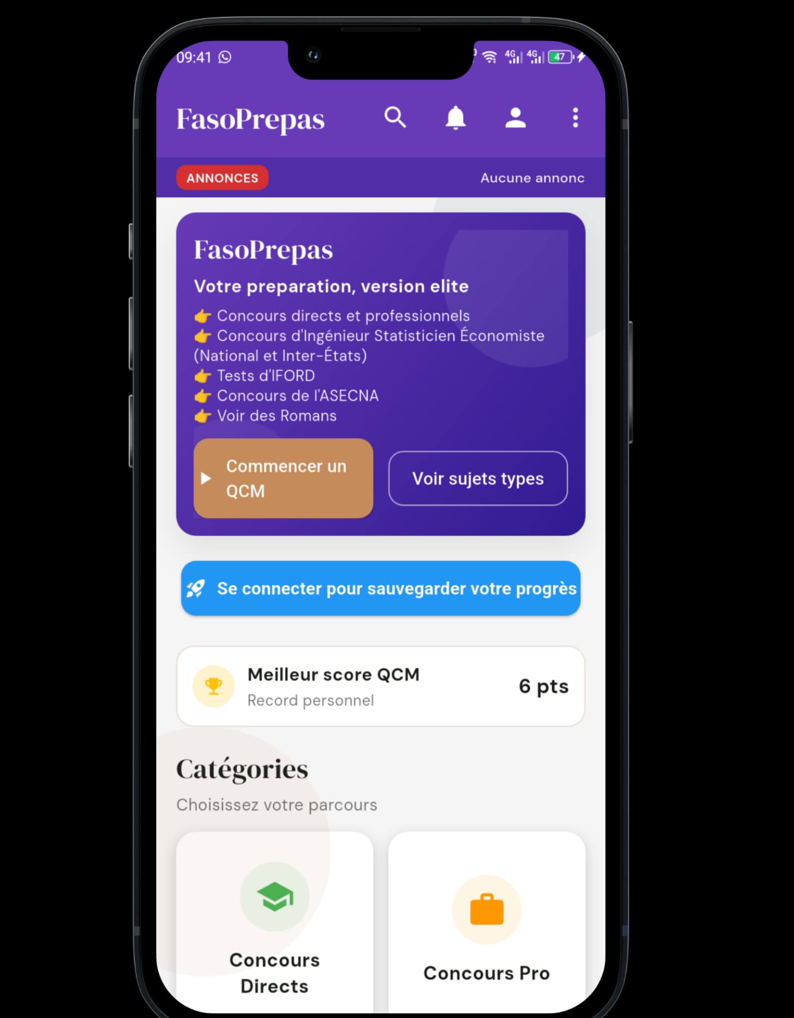 Application Mobile FasoPrepas screenshot 2