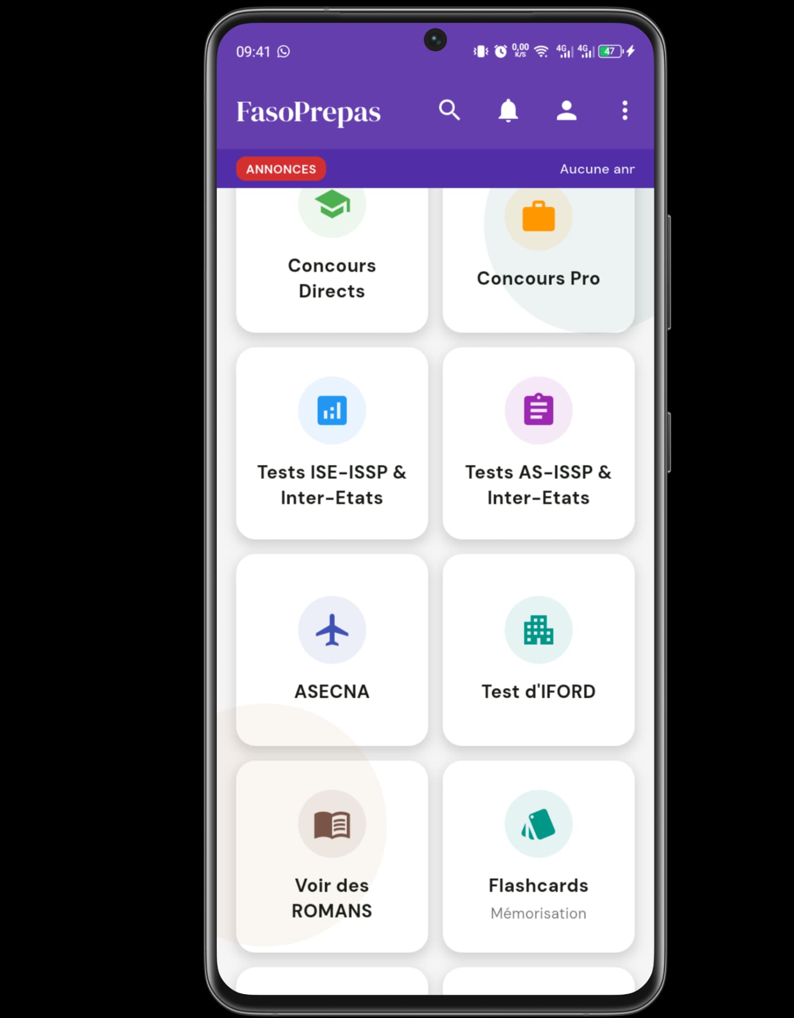 Application Mobile FasoPrepas screenshot 3